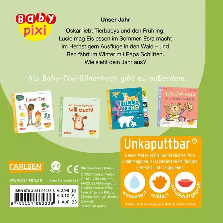 Produktbild Verkaufspaket. Baby Pixi (unkaputtbar) 118: Unser Jahr (5 Exemplare) (Deutsch, Constanze von Kitzing, 2023)
