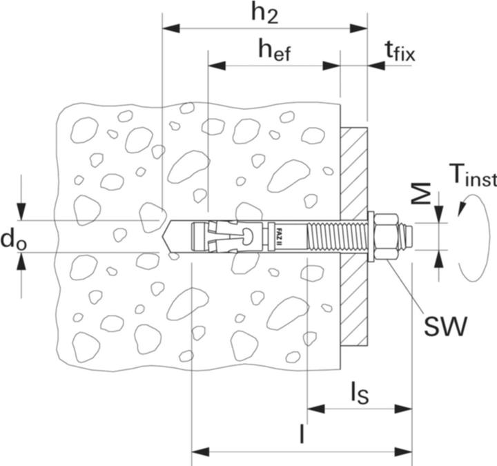 Actual product image Fischer Bolzenanker FAZ II Plus 12/10 (20 pcs.)