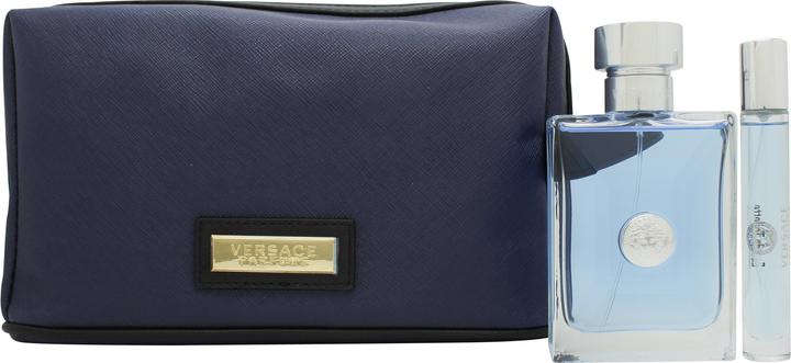 Versace Pour Homme by Gift Set -- 3.4 oz Eau de Toilette Spray + 0.3 oz Mini EDT Spray in Pouch (Eau de Toilette, 100 ml)