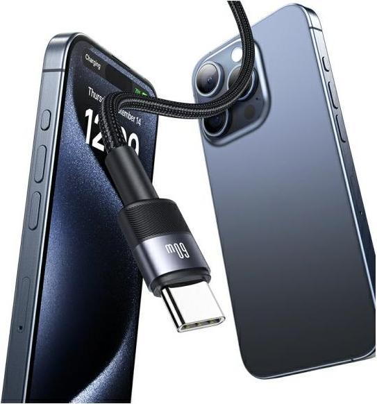 Actual product image Usams Kabel USB-C na USB-C 60W 1.2m Aluminum Alloy Data Cable SY Series SJ724USB01 (US-SJ724) (1.20 m, 60 W)