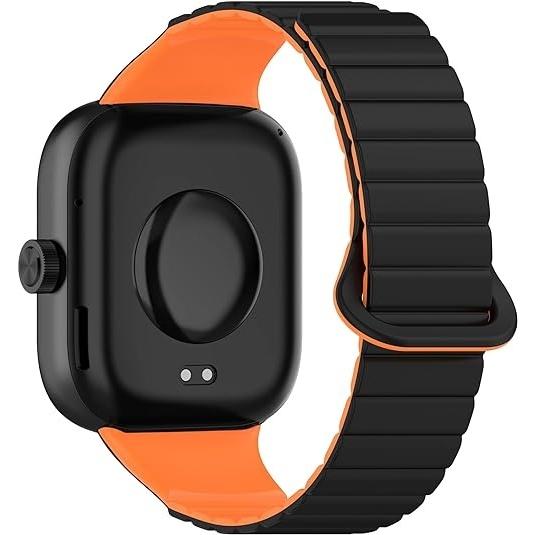 Thumbnail - Strap-it Silikonarmband (Silikon), Uhrenarmband, Schwarz, Orange