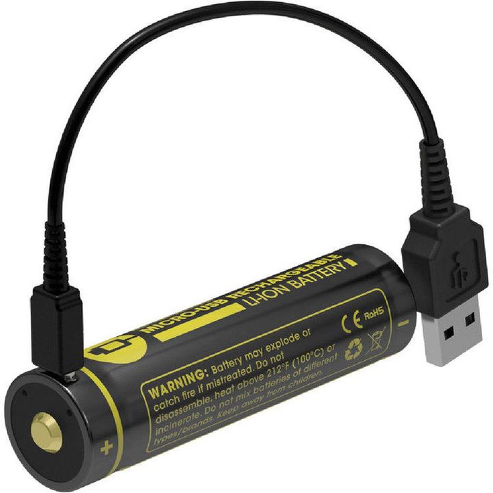 Actual product image Nitecore 18650 USB Akku 2600mAh NL1826r