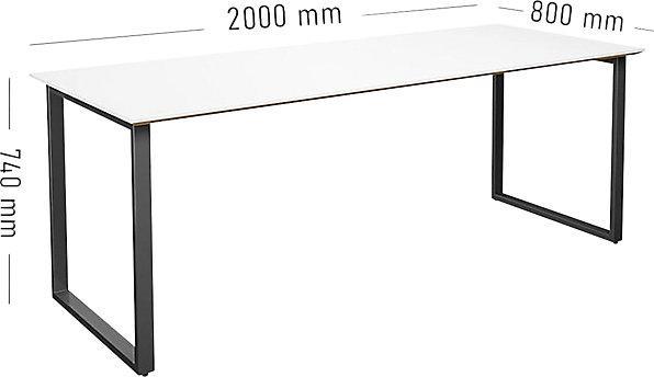 Image du produit kaiserkraft Table polyvalente DUO-O Trend (200 x 80 x 74 cm)