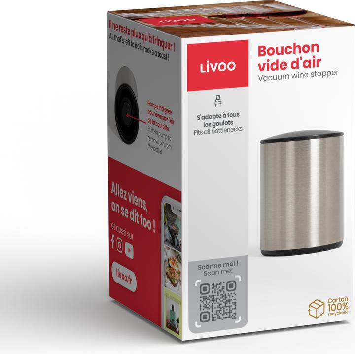 Actual product image Livoo Vacuum wine stopper (Wine stopper)