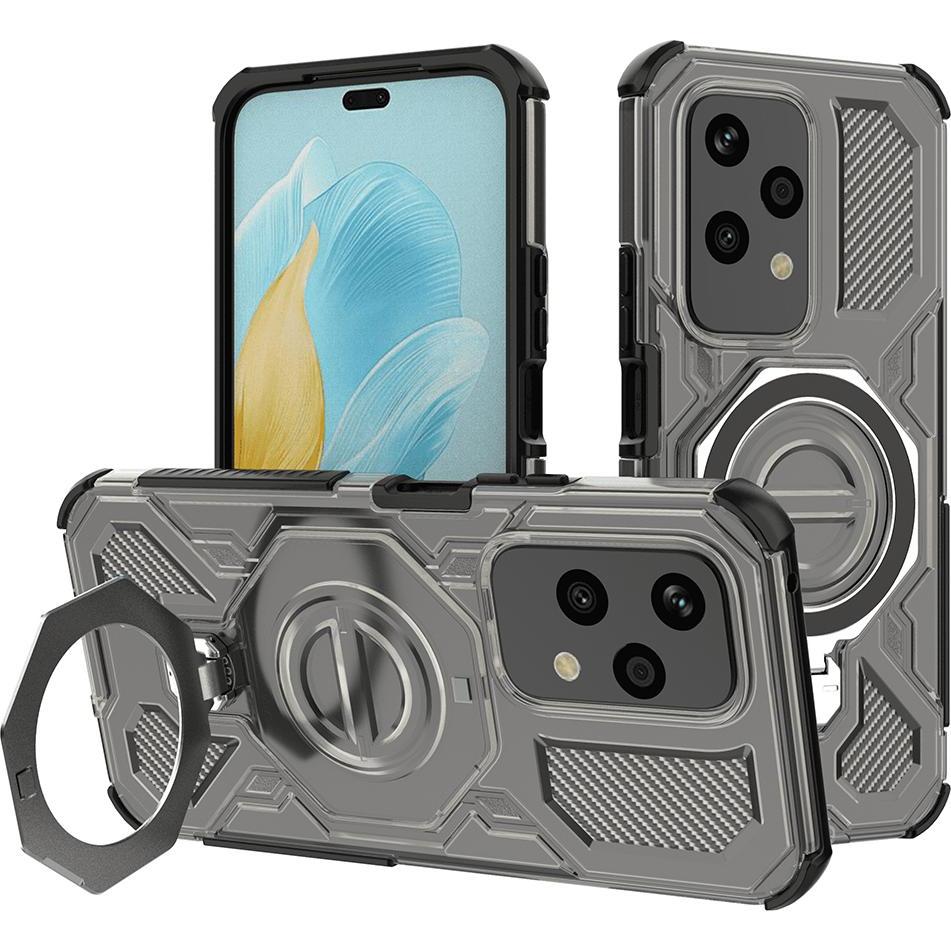 Techsuit - Carbon Shield PRO - Honor 200 Lite - Smoke Black (Honor 200 Lite), Cover smartphone, Nero