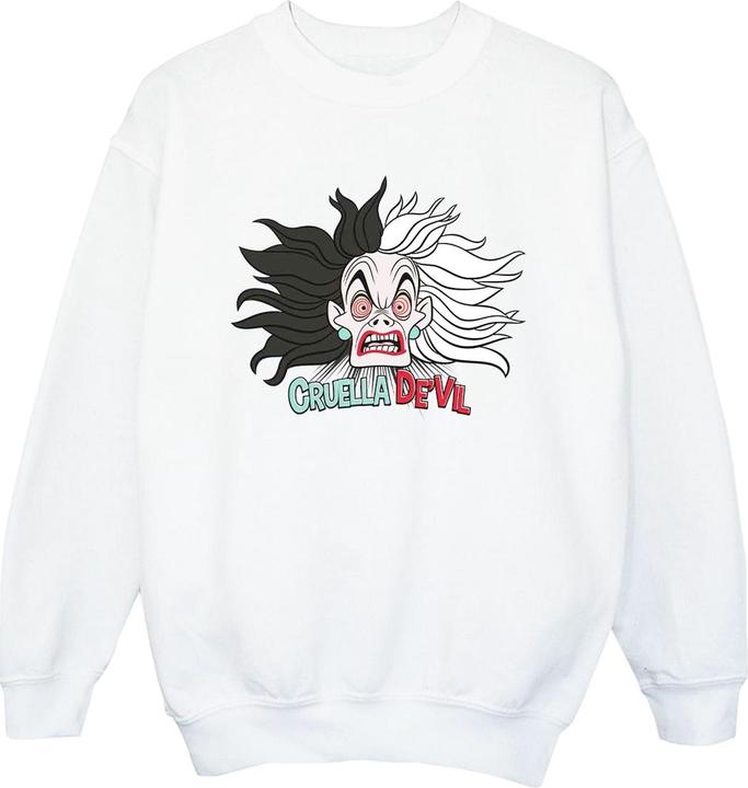 Disney 101 Dalmatians Cruella De Vil Crazy Mum Sweatshirt Mädchen (140, 146)