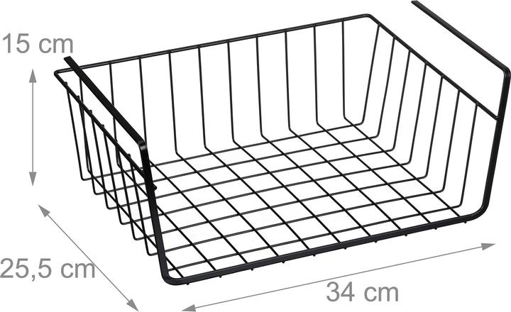 Image du produit Relaxdays 2x panier suspendu pour étagères inférieures (2 x)