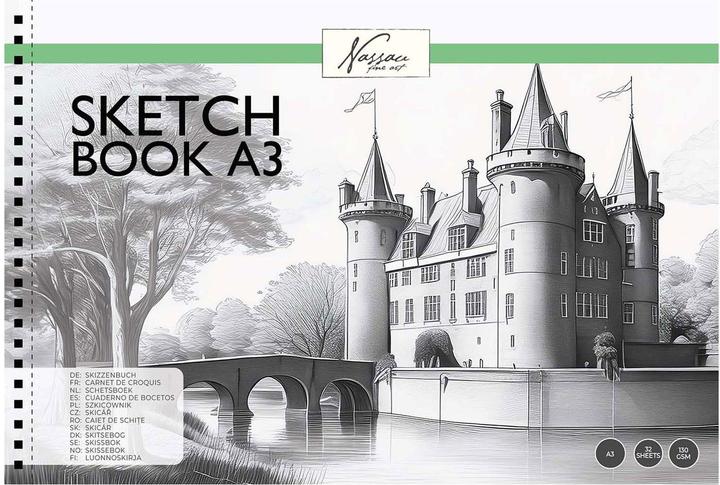 Grafix Skizzenbuch A3 mit Abreisslinie, 130 Gramm (A3, Plain, Soft cover)