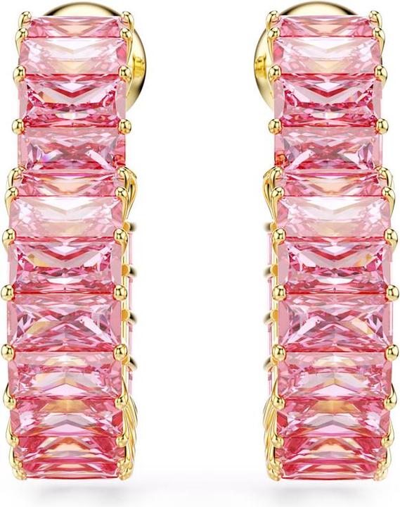 Immagine prodotto Swarovski Matrix Kreolen Baguette Schliff Herz Klein Rosa Gold (Metallo Swarovski)