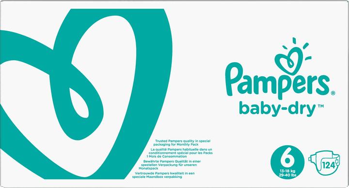 Productafbeelding Pampers Baby-Dry (Gr. 6, Maandelijks pakket, 124 Stuk)