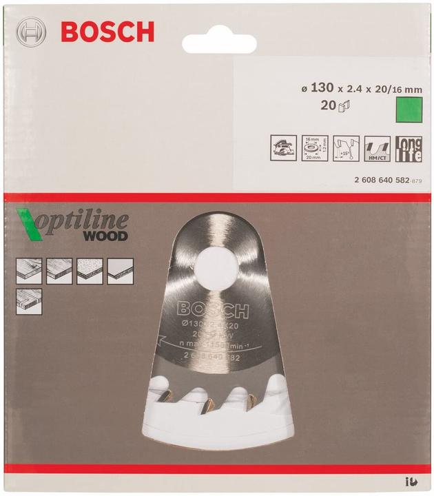 Produktbild Bosch Professional Zubehör PRO Wood Kreissägeblatt, 130 x 2.4 x 20 mm