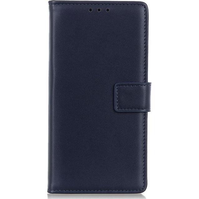 MU Classic Classic II Leder Bookcover Series (Samsung Galaxy A14 5G, Samsung Galaxy A14), Smartphone Hülle, Blau
