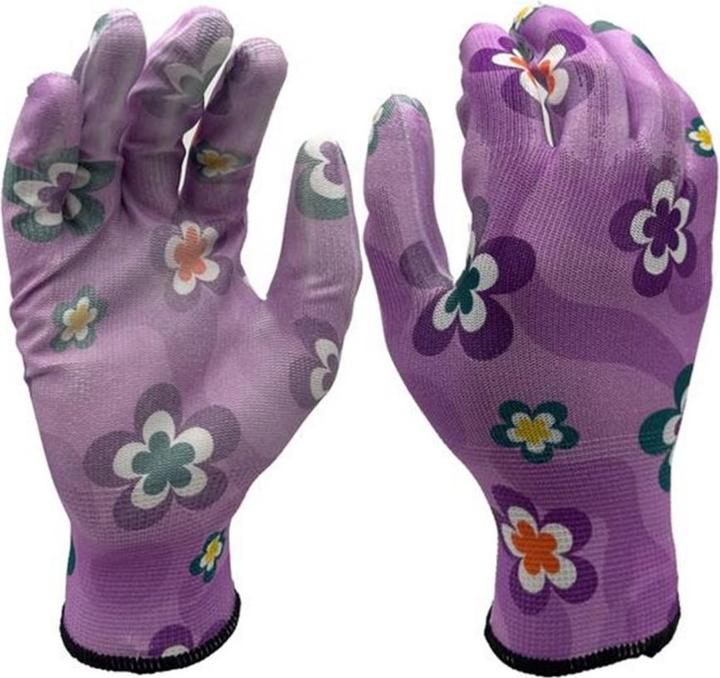 FTM Gartenhandschuh Polyester, 10/XL, Lila/Mehrfarbig