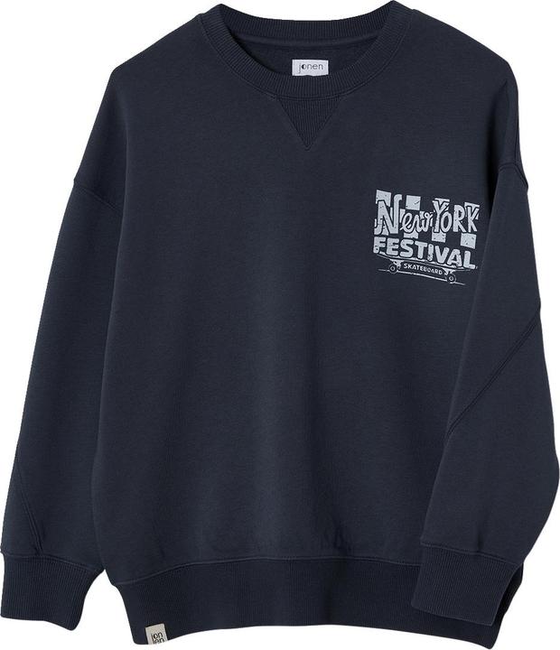 Actual product image Jonen Weites Jungen Sweatshirt in Washed-Optik (128)