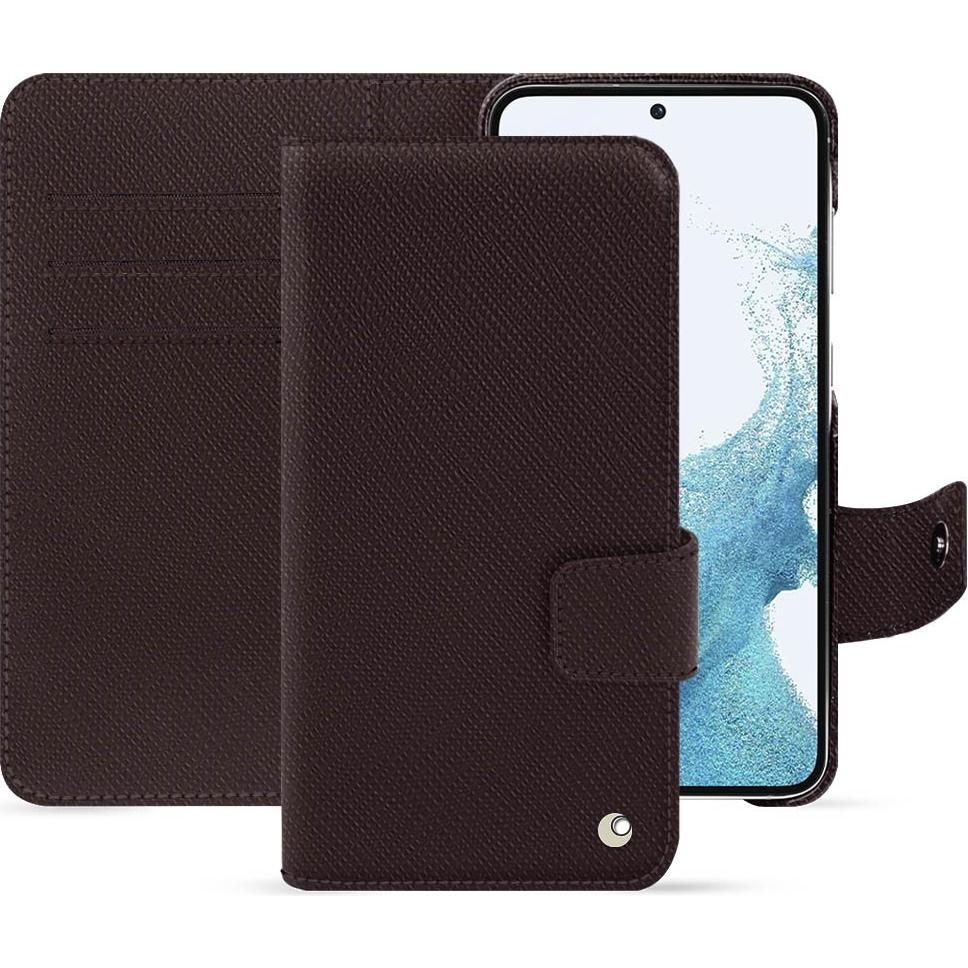 Noreve Lederschutzhülle Samsung Galaxy S23 (Samsung Galaxy S23+), Smartphone Hülle, Braun