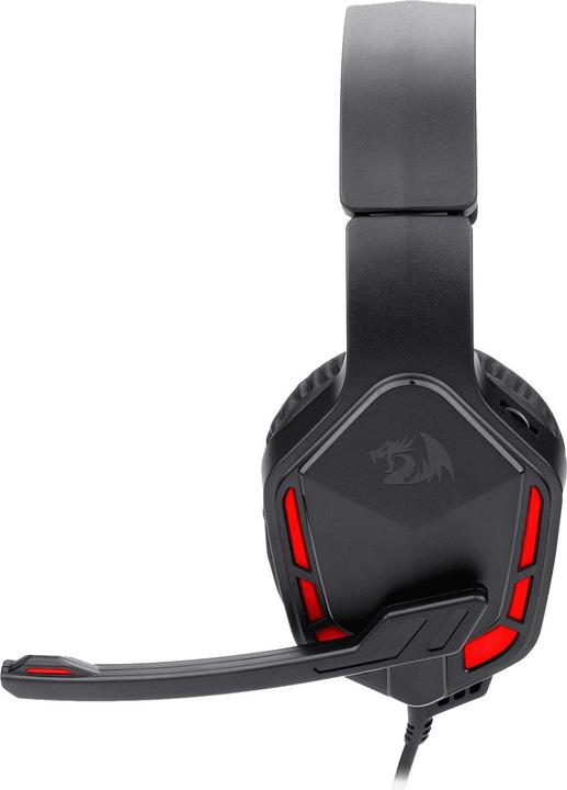 Actual product image Redragon H220-LED headphones/headset Wired Head-band Gaming USB Type-A Black, Red (Cable)
