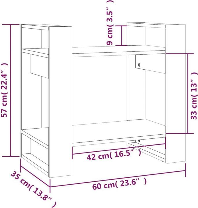 Immagine prodotto vidaXL Bücherregal (60 x 35 x 57 cm)