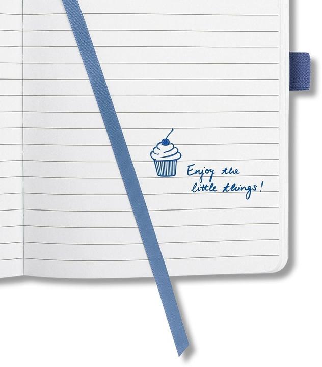 Actual product image Sigel Notebook Jolie, imitation leather, 174 pages, indigo blue (A5, Lined, Hardcover)