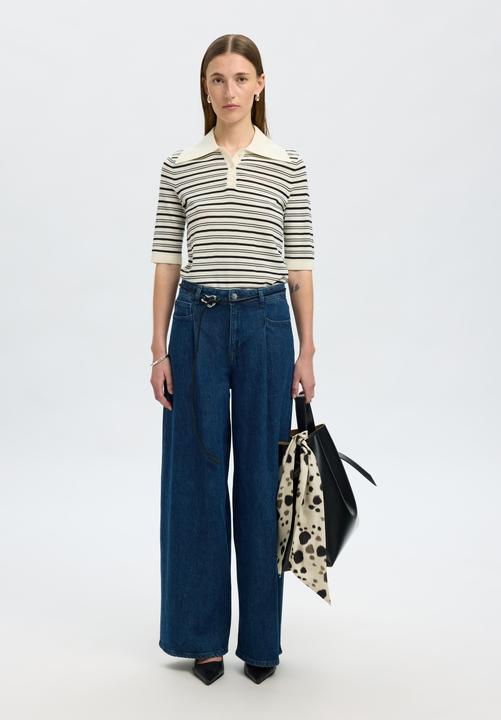Actual product image Selected Femme 100% Merinowoll Polohemd aus Strick (M)