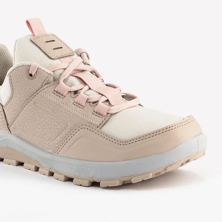 Produktbild Quechua Wanderschuhe Kinder Grösse 35-38 niedrig mit Schnürung - NH500 Low beige/rosa (38)