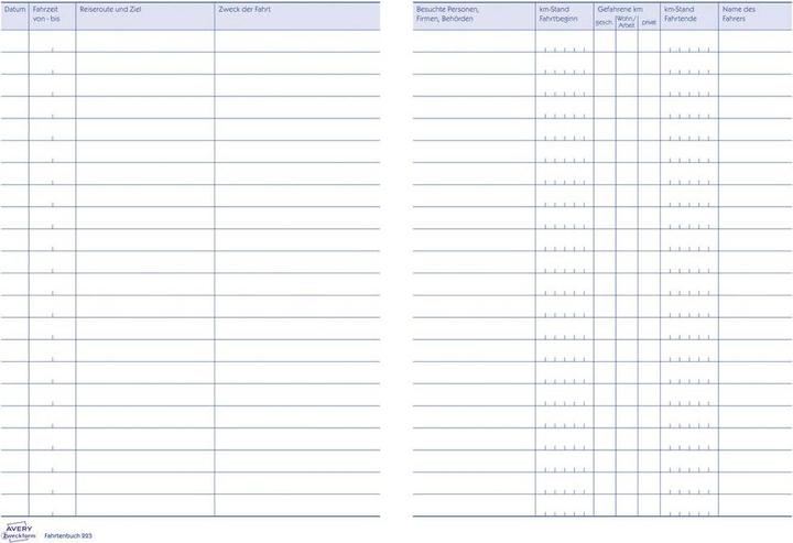 Immagine prodotto Avery Zweckform 223-10 DIN A5 Diario del conducente Numero di fogli: 40 Bianco 10 pz. (40 x)
