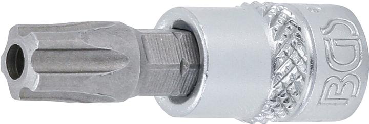 Actual product image BGS Bit Socket 6.3 mm (1/4") Drive T-Star tamperproof (for Torx) TS45 (6.3 mm)