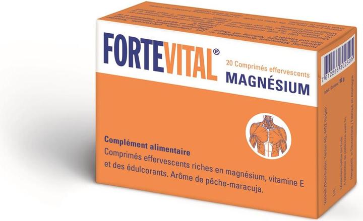 Immagine prodotto Fortevital Magnesio con min E compresse effervescenti (20 Pezzo/i, Compressa effervescente, 124 g)