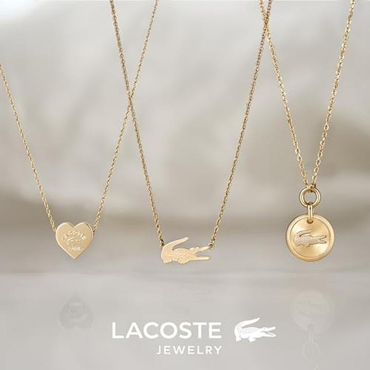 Actual product image Lacoste Fashion Gold Plated Necklace For Women Crocodile 2040044
