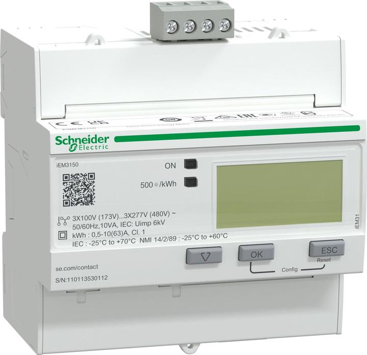 Image du produit Schneider Electric Acti9 iEM3100 compteur d'énergie Modbus