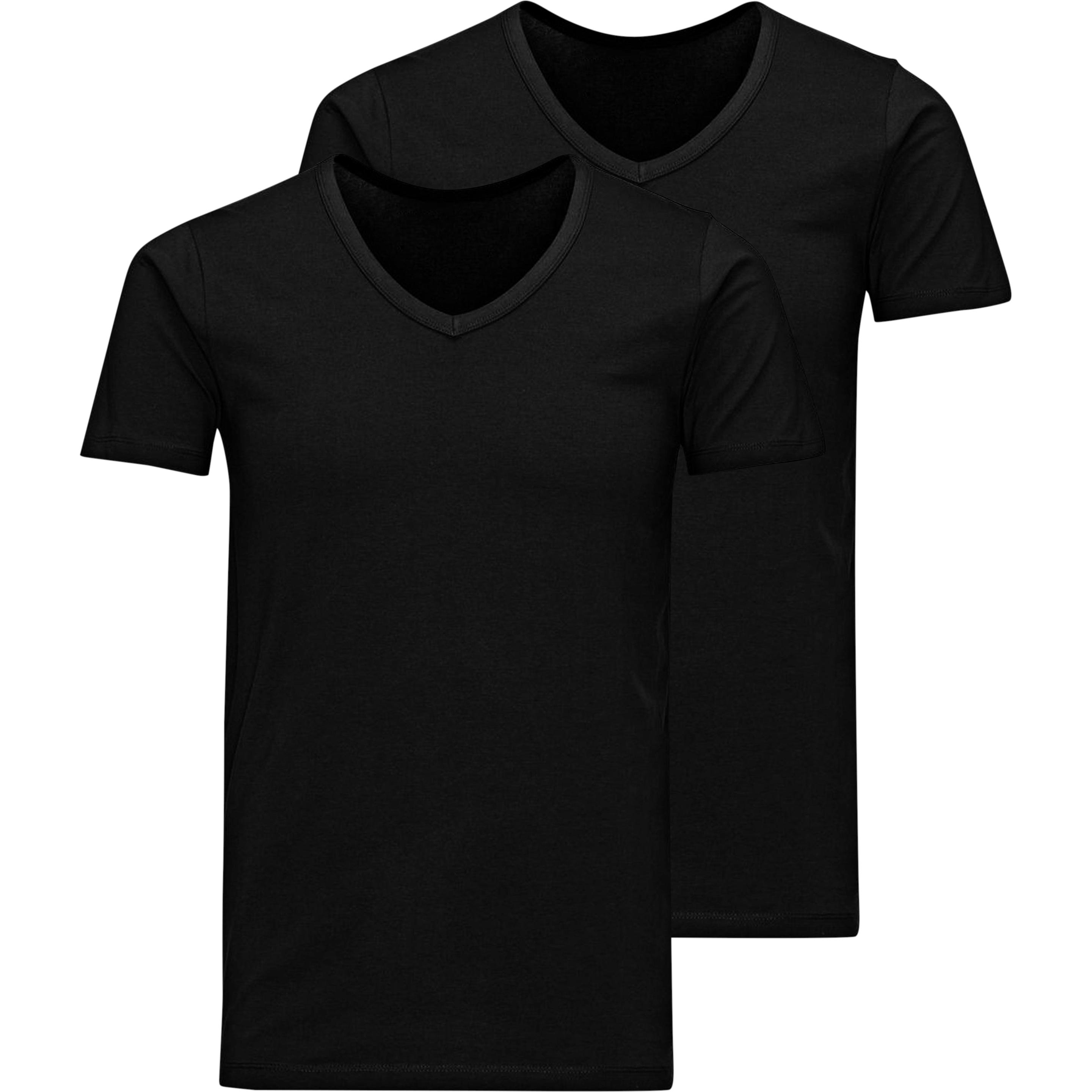 Jack & Jones, Herren, Shirt, Basic V, Schwarz, (XL)