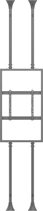 Actual product image Multibrackets M Pro Series Enclosure Floor to Ceiling Mount B2B 55" Medium Black (Mounting- / Adapterplates)