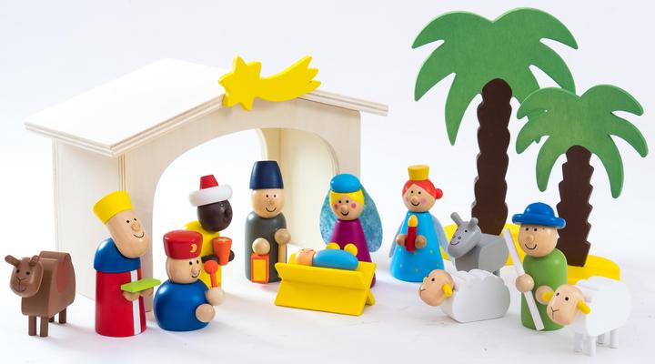 Actual product image Wooden Christmas crib