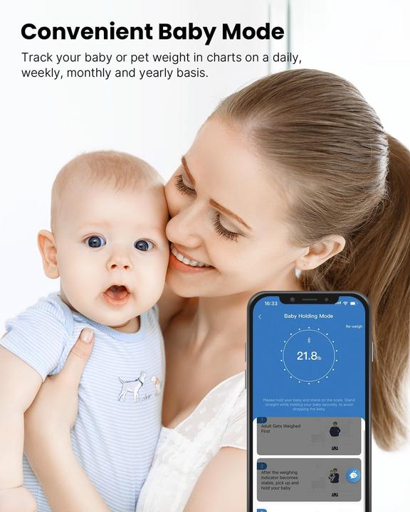 Image du produit Renpho Échelle corporelle Elis Smart Blueooth, noire (180 kg)