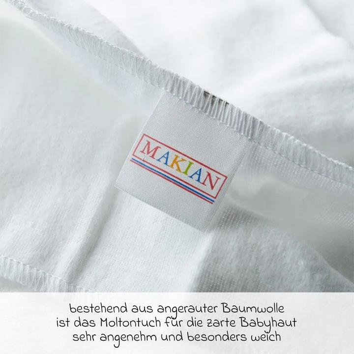Produktbild Makian Moltontücher Moltontuch 5er Pack 80 x 80 - Weiss (80 cm, 80 cm)