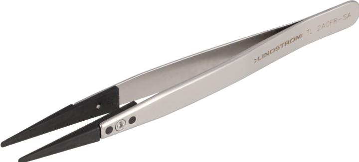 Actual product image Lindstrom Lindström TL 2ACFR-SA ESD tweezers 2ACF flat-round 130 mm