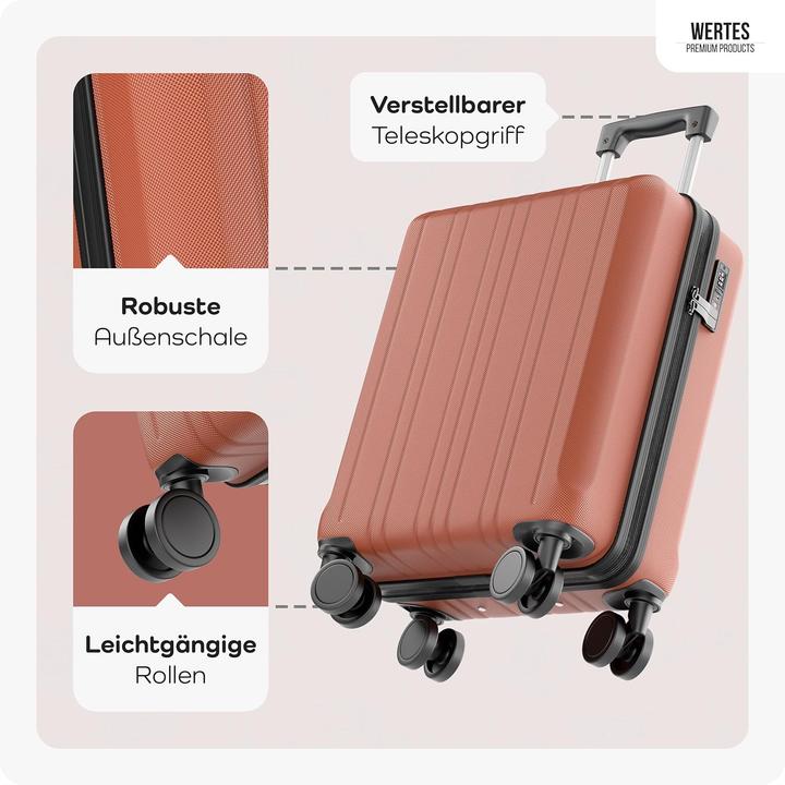 Image du produit Wertes Kabinenkoffer mit Doppellrollen (36 l)