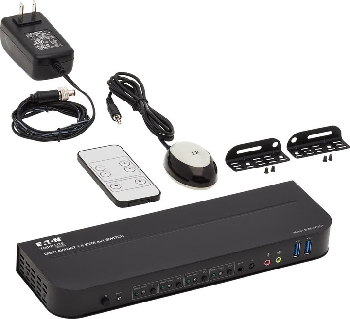 Immagine prodotto Eaton Switch KVM a 4 porte DisplayPort/USB 4K 60Hz HDR HDCP 2.2 IR DP 1.4 Condivisione USB