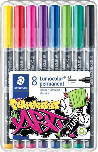 Actual product image Staedtler Lumocolor permanent pen 317 Permanent universal pencils M (8 colours, 1 mm, 1 x)