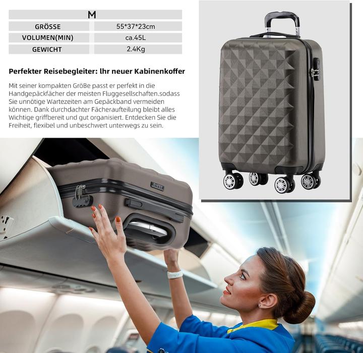 Image du produit Beibye Hartschalen-Trolley (45 l)