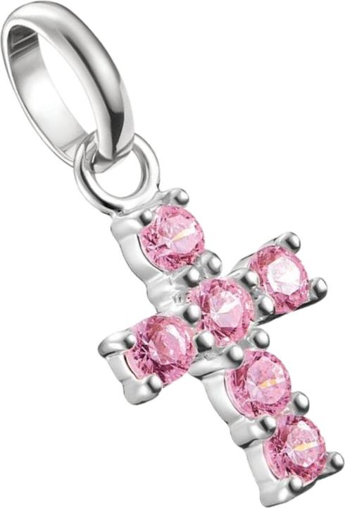 Image du produit Thomas Sabo Charm-Anhänger Kreuz mit pinken Steinen Connect Silber (Argent Sterling)