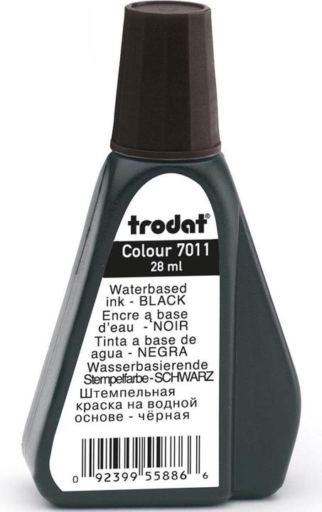 Actual product image Trodat Stamping ink black 28ML 7011/SB