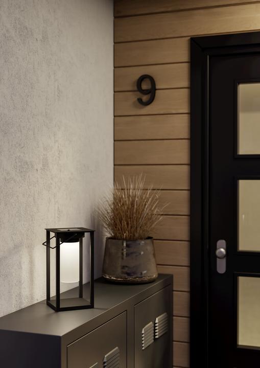 Actual product image EGLO USIGNI SOLAR LANTERN - Black/White (300 lm, IP44)