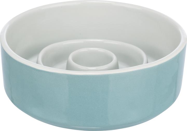 Trixie Slow Feeding Schale, Keramik, 0,9 l/ø 17 cm, grau/blau (0.90 l)