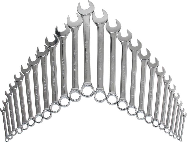 Produktbild BGS Maul-Ringschlüssel-Satz SW 6 - 32 mm 25-tlg. (32 mm, 19 mm, 6 mm, 12 mm, 24 mm, 14 mm, 22 mm, 16 mm, 23 mm, 10 mm, 21 mm, 18 mm, 27 mm, 7 mm, 17 mm, 11 mm, 15 mm, 26 mm, 30 mm, 8 mm, 28 mm, 9 mm, 13 mm, 20 mm, 25 mm)