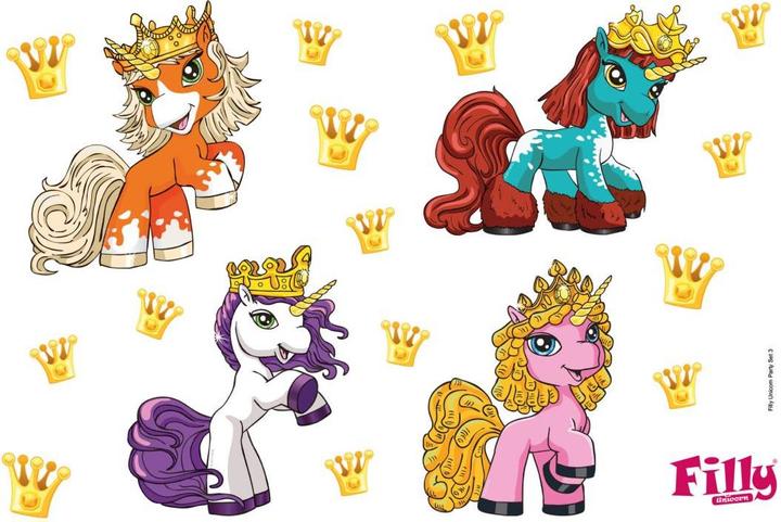 Actual product image Wall-Art Filly Unicorn Party Set (90 x 60 cm)