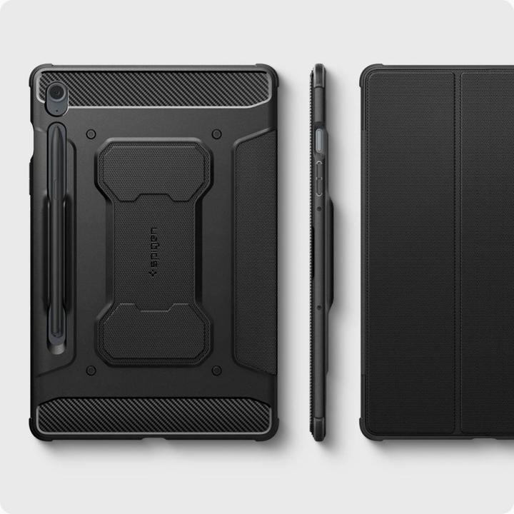 Produktbild Spigen Rugged Armor Pro Hülle für Samsung Galaxy Tab S9 FE 10,9" X510 / X516B – Schwarz (Apple iPhone 14 Plus)