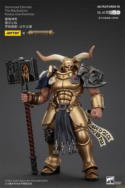 Produktbild Joy Toy Warhammer Age of Sigmar Actionfigur Stormcast Eternals The Blacktalons Rostus Oxen hammer 20 cm