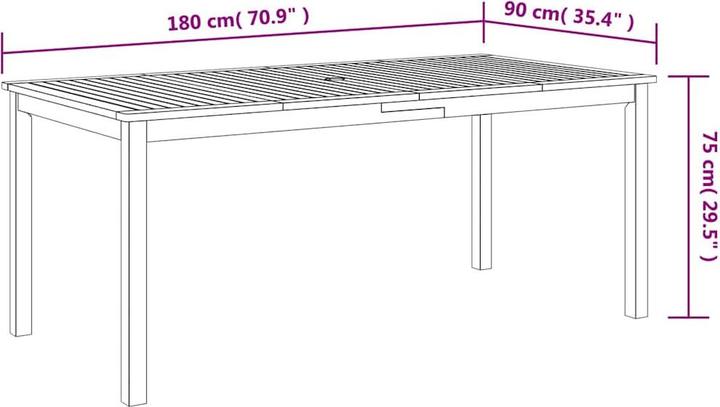 Actual product image vidaXL Garden furniture (90 x 90 x 75 cm)