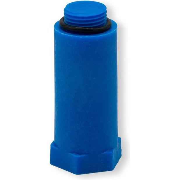 Sanpro, Rohrverbindungstechnik, Kunststoff Baustopfen blau mit Kunststoff Gewinde 1/2" und O-Ring