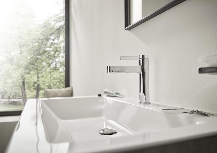 Produktbild hansgrohe FINORIS 110 Waschtisch Armatur, mit Push-Open Ablaufgarnitur, chrom